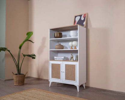 Βιβλιοθήκη 90 × 41 × 158 εκ. Λευκό Δρυς GR277WLN1115