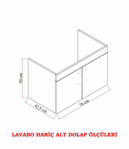 Έπιπλο Μπάνιου με Νιπτήρα σε χρώμα Λευκό, 279VRA1102.