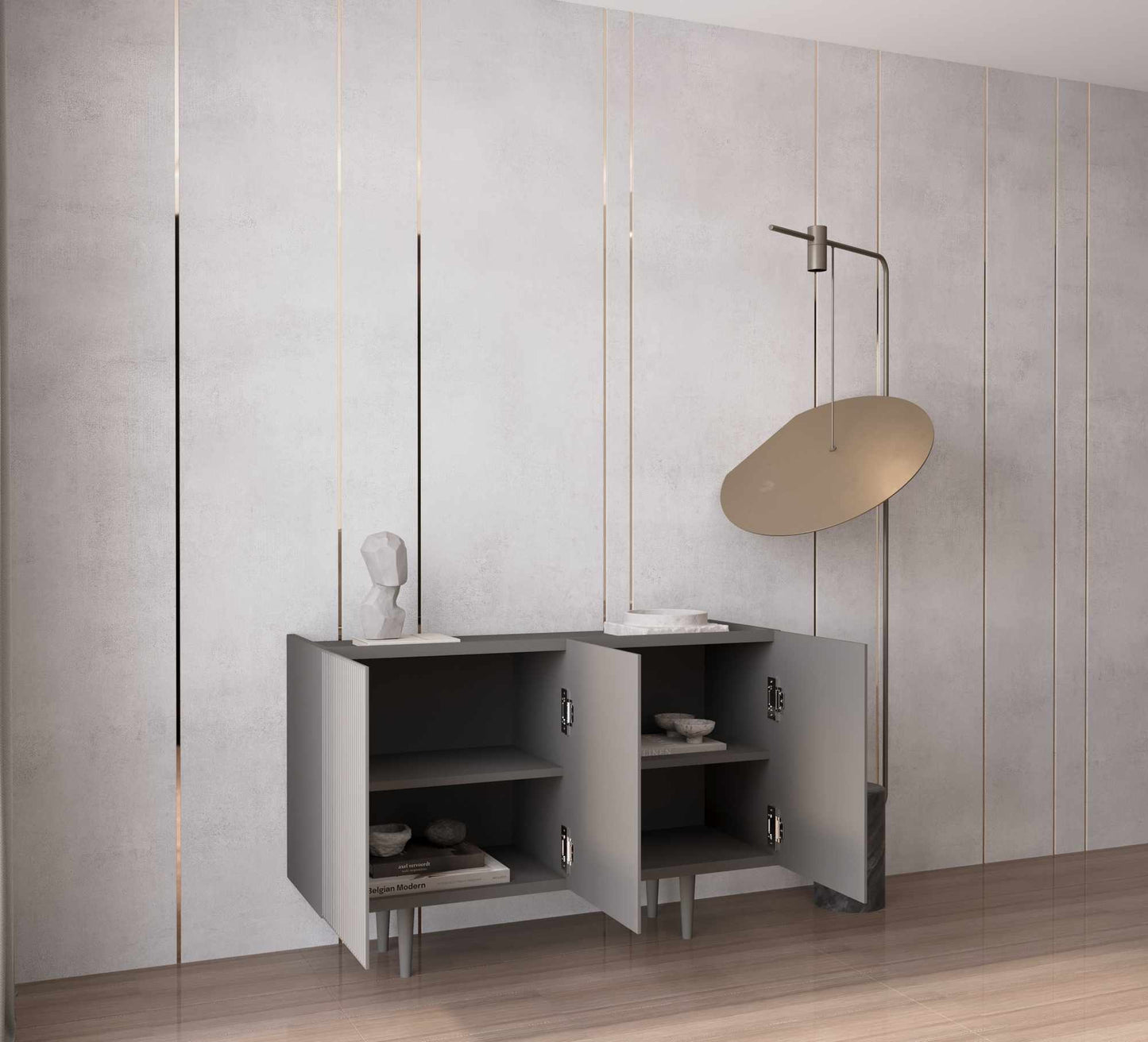 Κονσόλα Μπουφές 120x60x40 εκ Γκρι 280MBR1066
