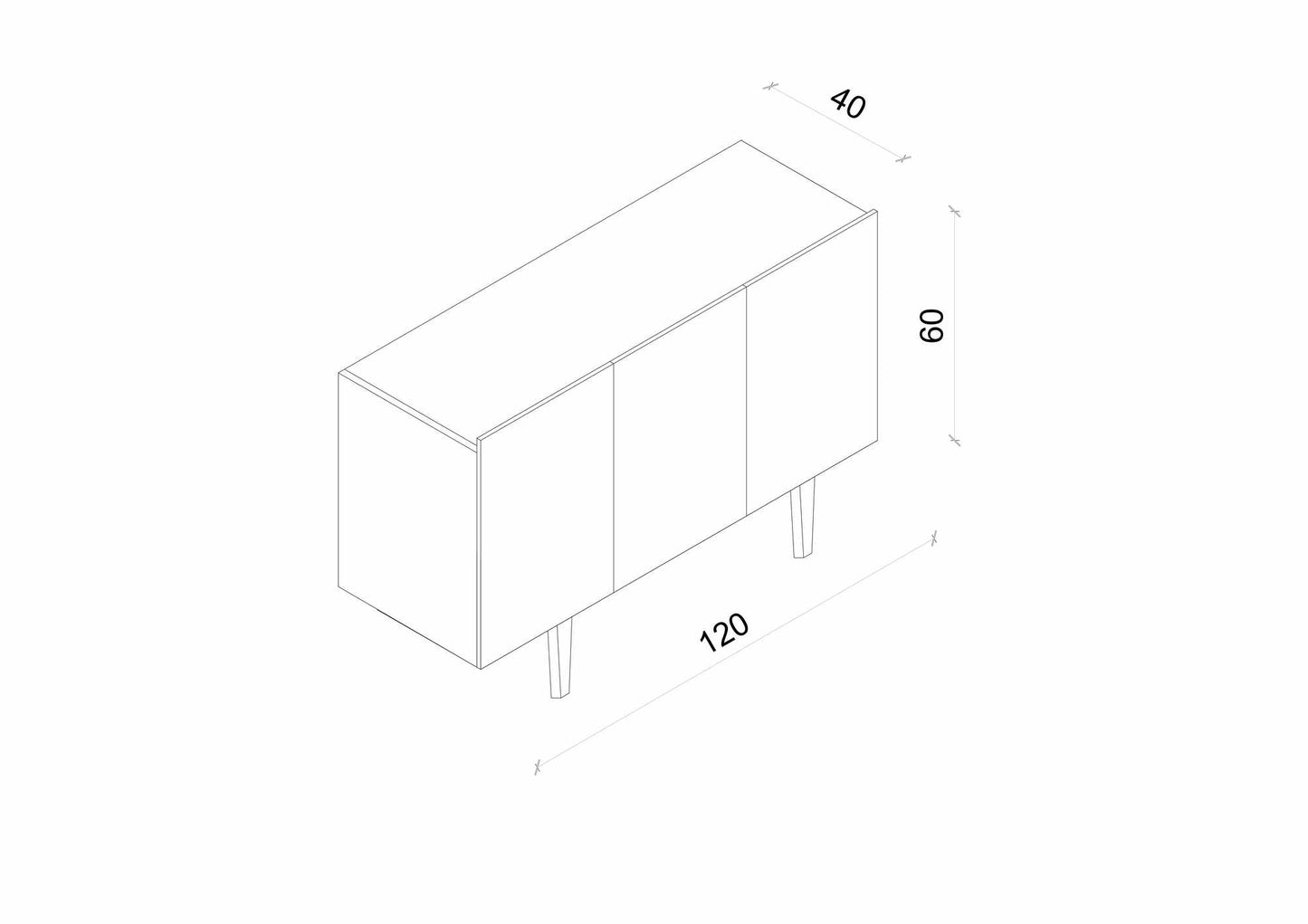 Κονσόλα Μπουφές 120x60x40 εκ Ψαμμίτης 280MBR1067