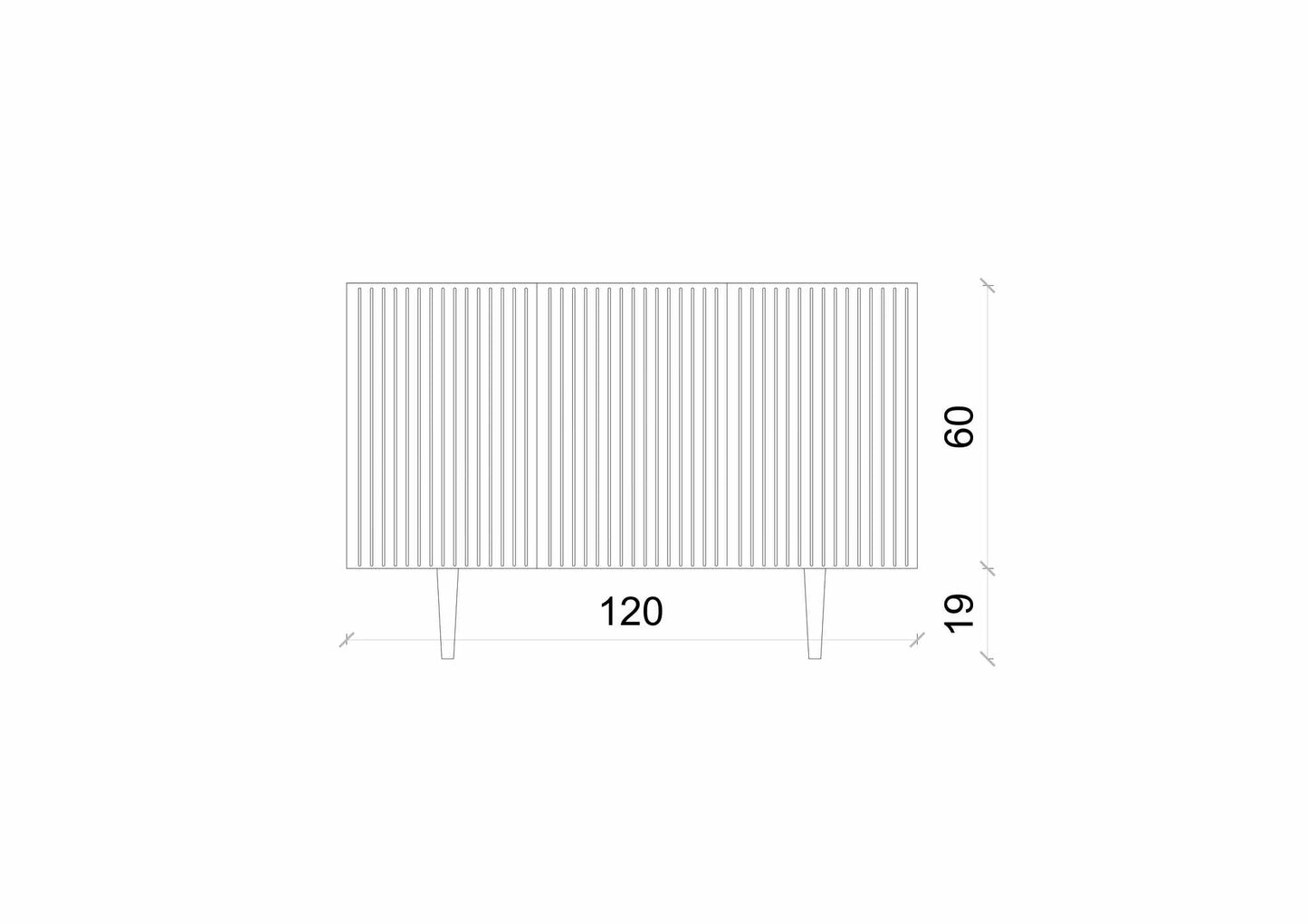Κονσόλα Μπουφές 120x60x40 εκ Μαύρο 280MBR1068