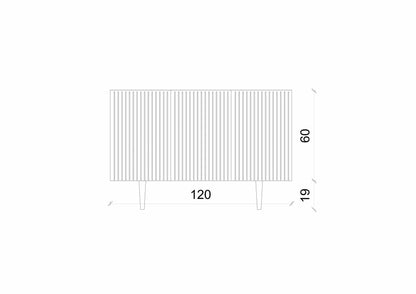 Κονσόλα Μπουφές 120x60x40 εκ Μαύρο 280MBR1068