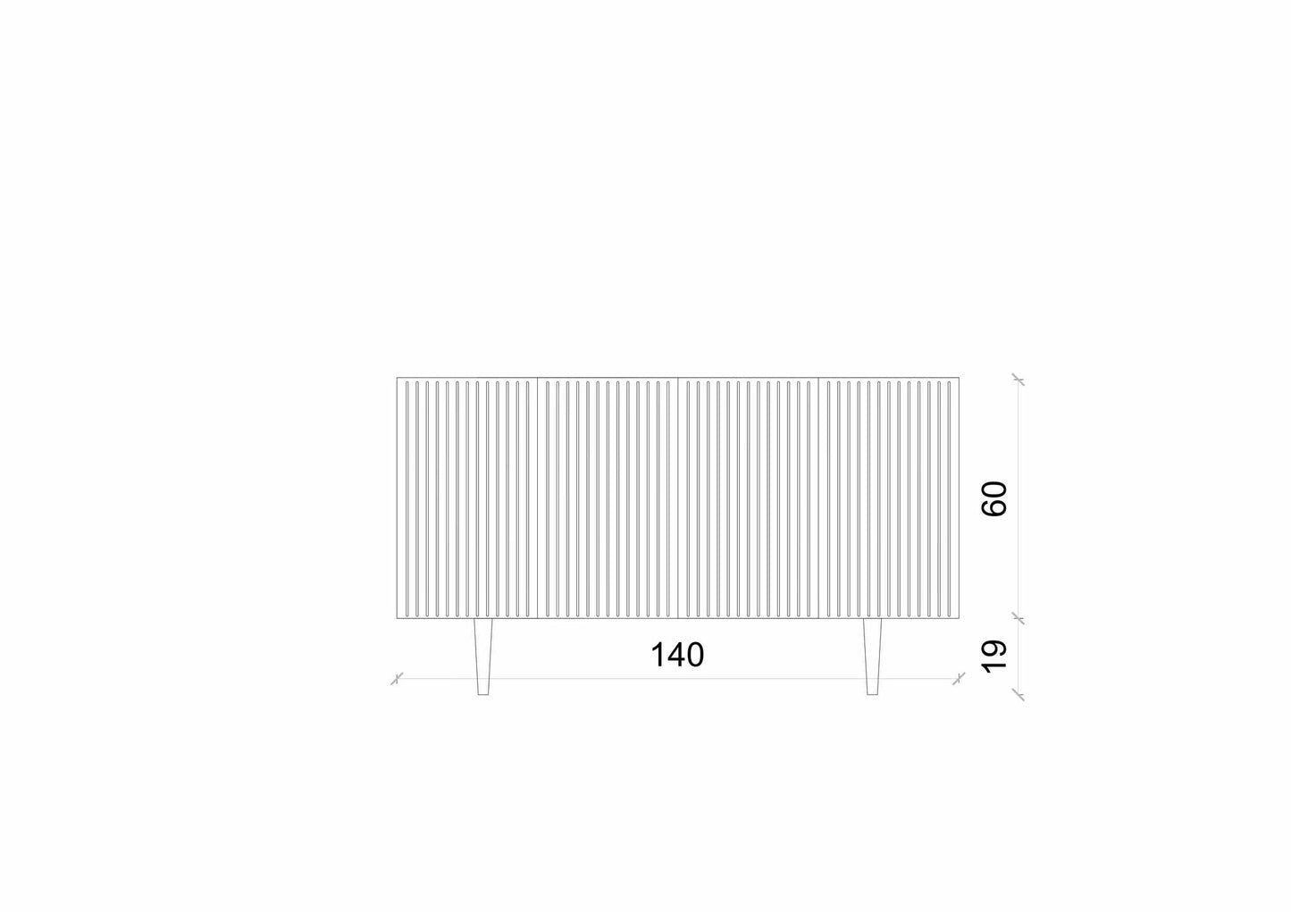 Κονσόλα Μπουφές 140x60x40 εκ Γκρι 280MBR1070