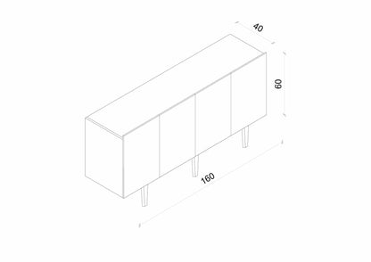 Κονσόλα Μπουφές 160x60x40 εκ Ψαμμίτης 280MBR1075