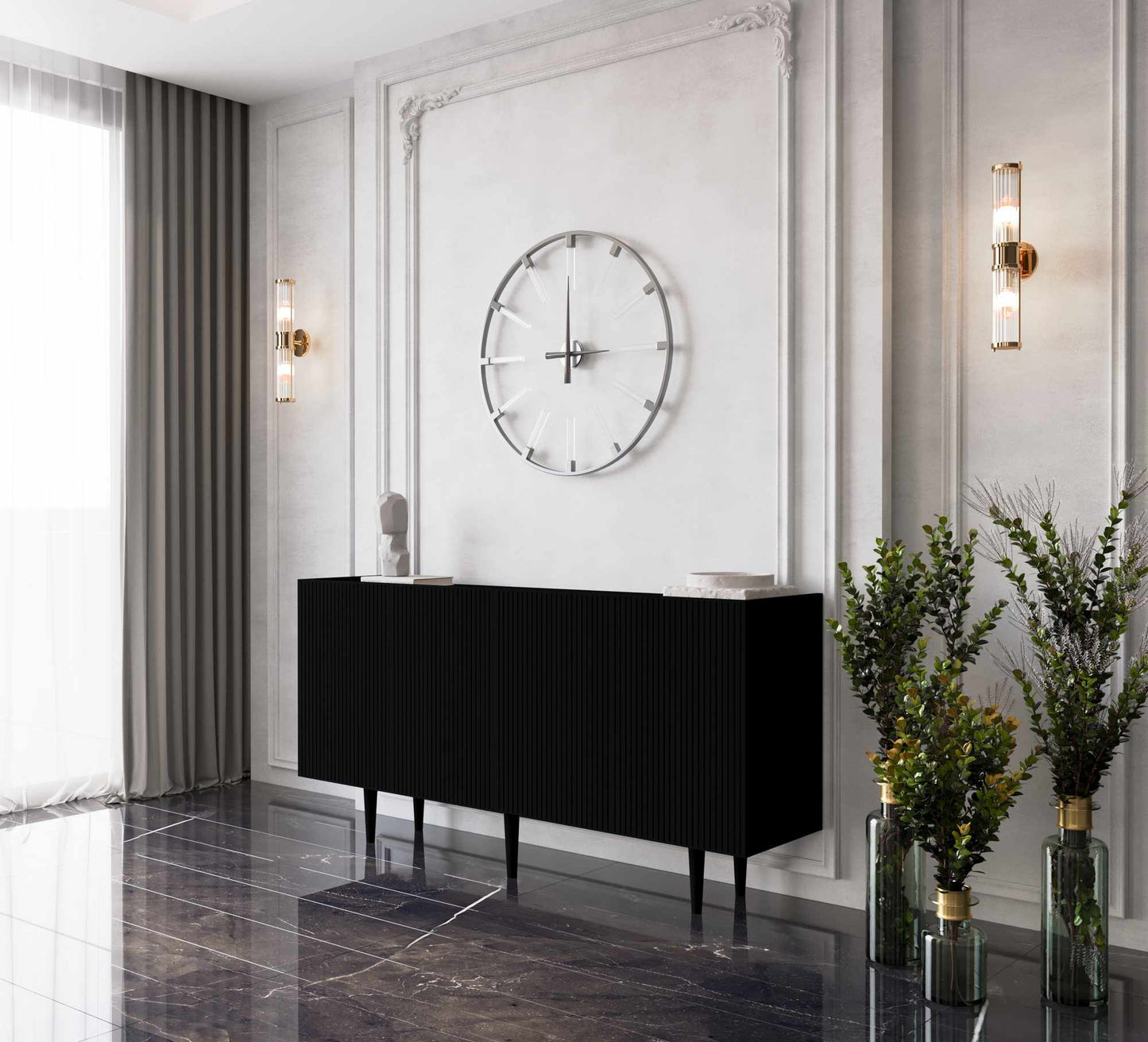 Κονσόλα Μπουφές 160x60x40 εκ Μαύρο 280MBR1076