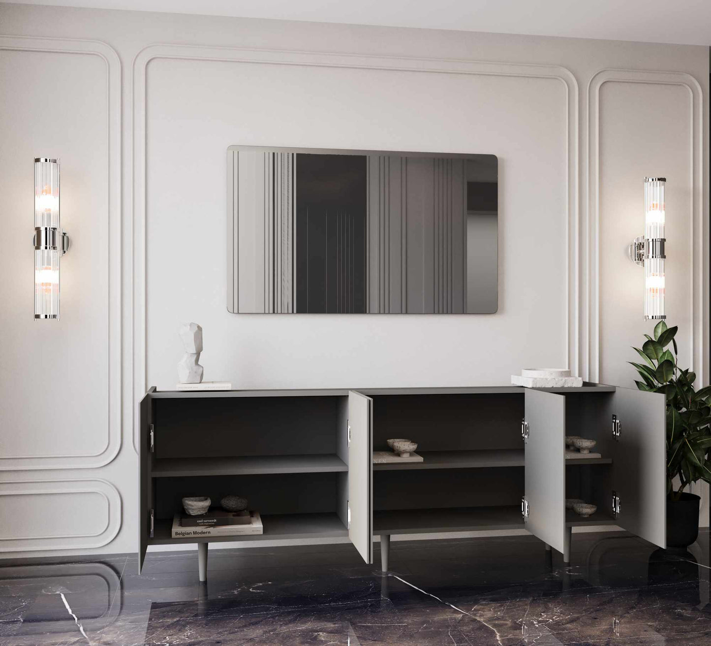 Κονσόλα Μπουφές 180x60x40 εκ Γκρι 280MBR1078