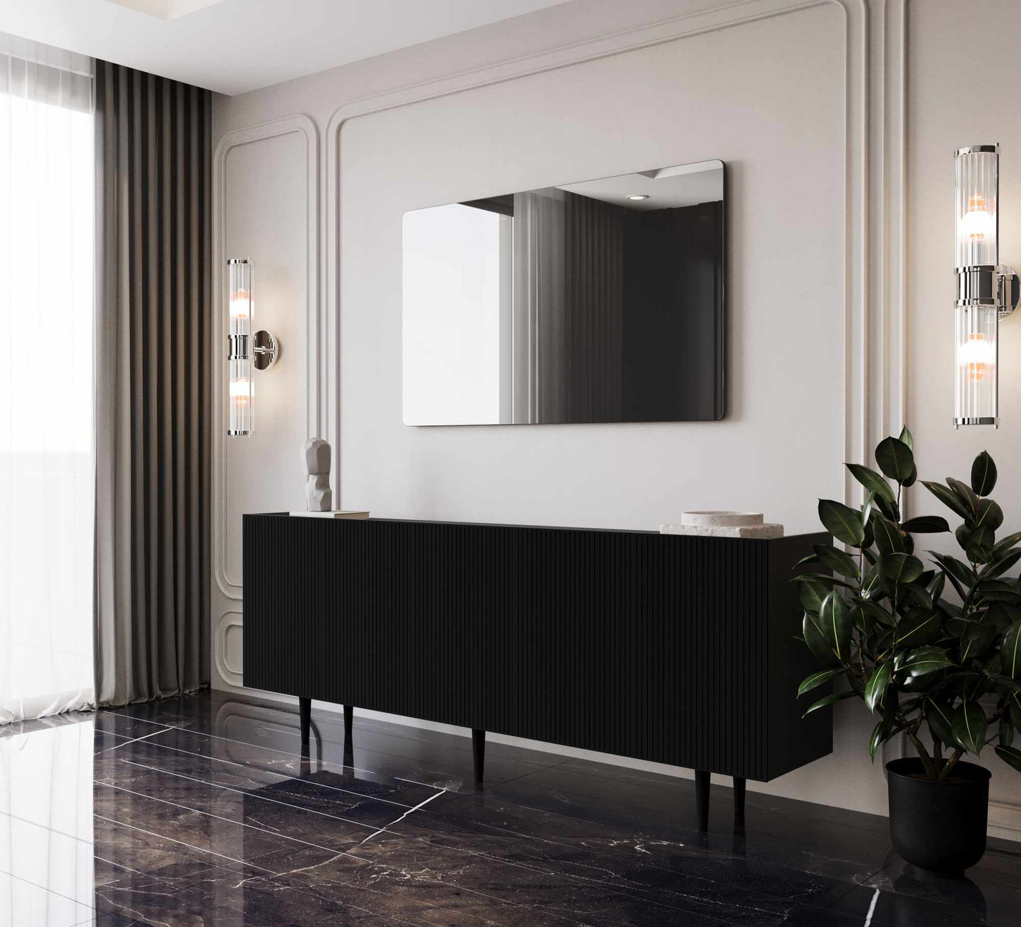 Κονσόλα Μπουφές 180x60x40 εκ Μαύρο 280MBR1080