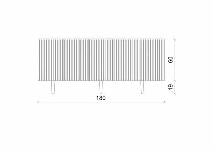 Κονσόλα Μπουφές 180x60x40 εκ Μαύρο 280MBR1080