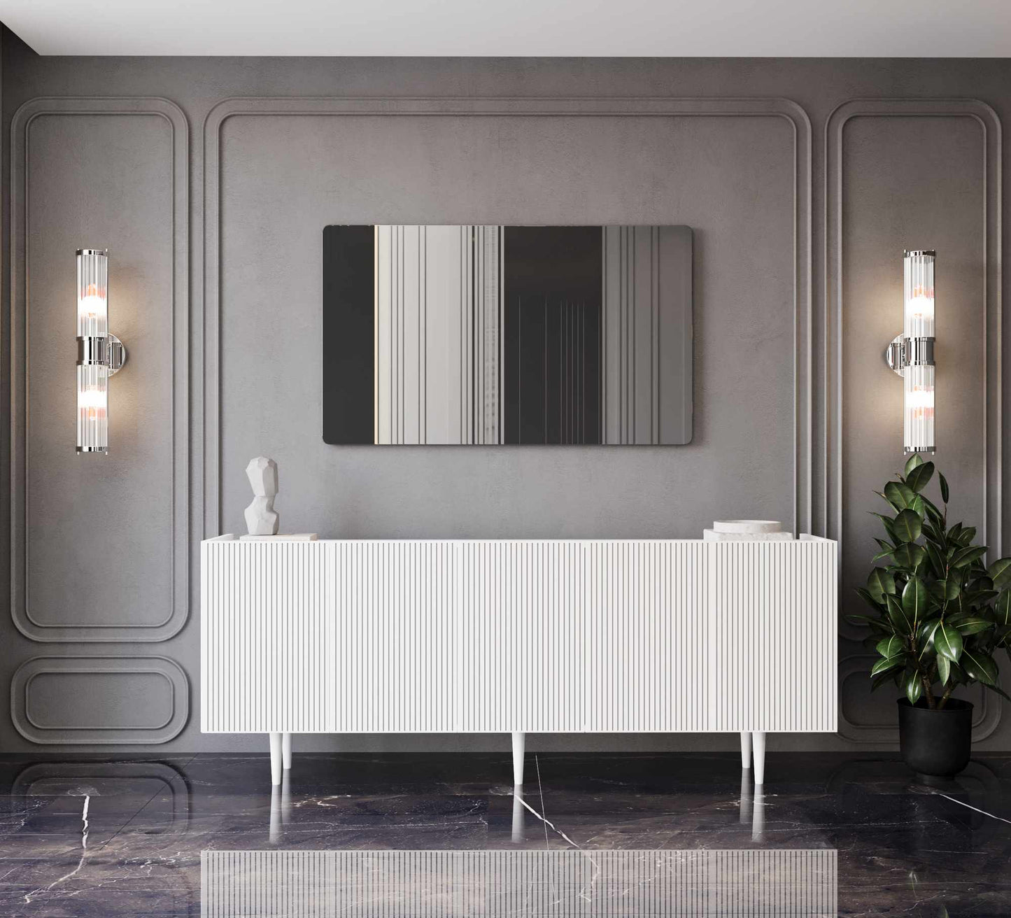 Κονσόλα Μπουφές 200x60x40 εκ Λευκό 280MBR1081