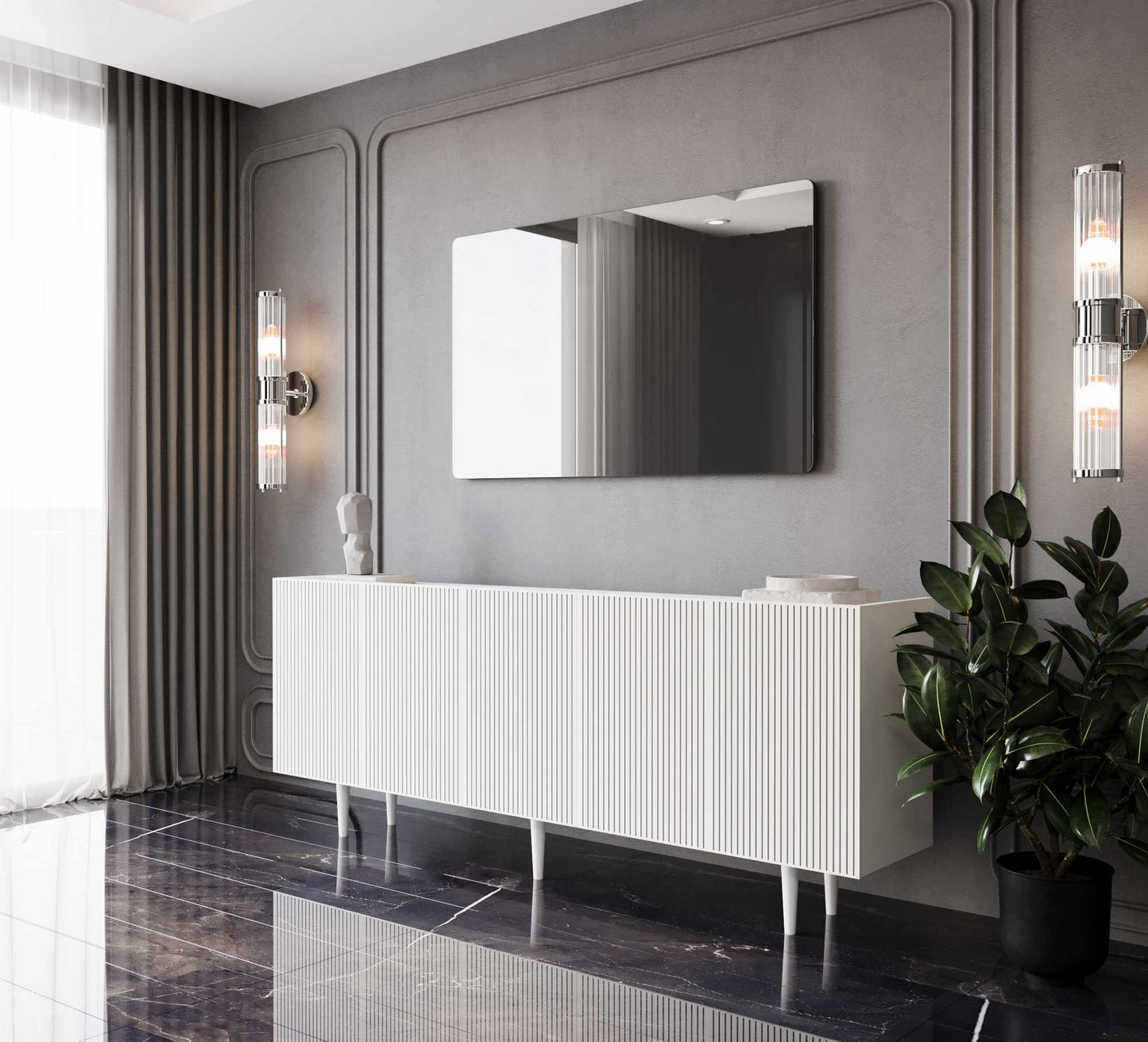 Κονσόλα Μπουφές 200x60x40 εκ Λευκό 280MBR1081