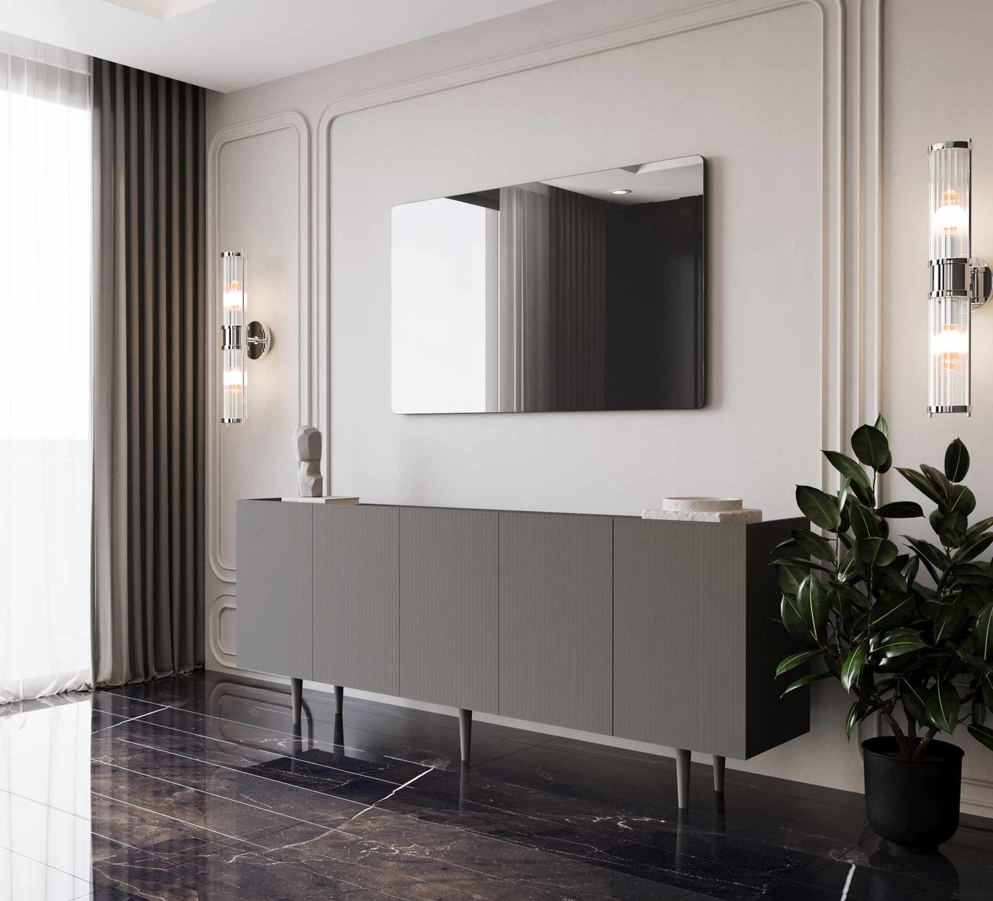Κονσόλα Μπουφές 200x60x40 εκ Γκρι 280MBR1082