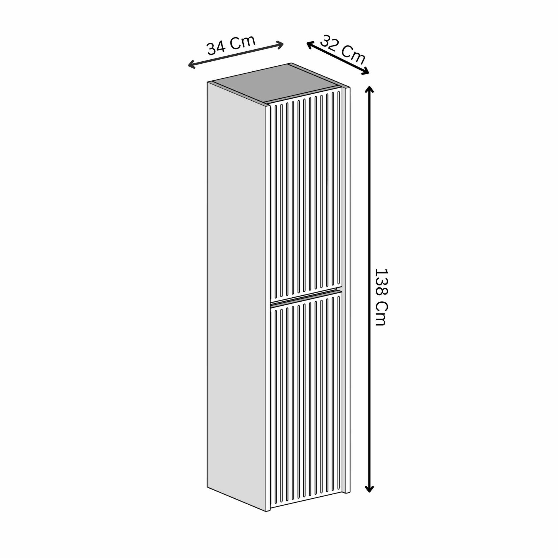 Έπιπλο Μπάνιου σε χρώμα Λευκό, 280MBR1135.