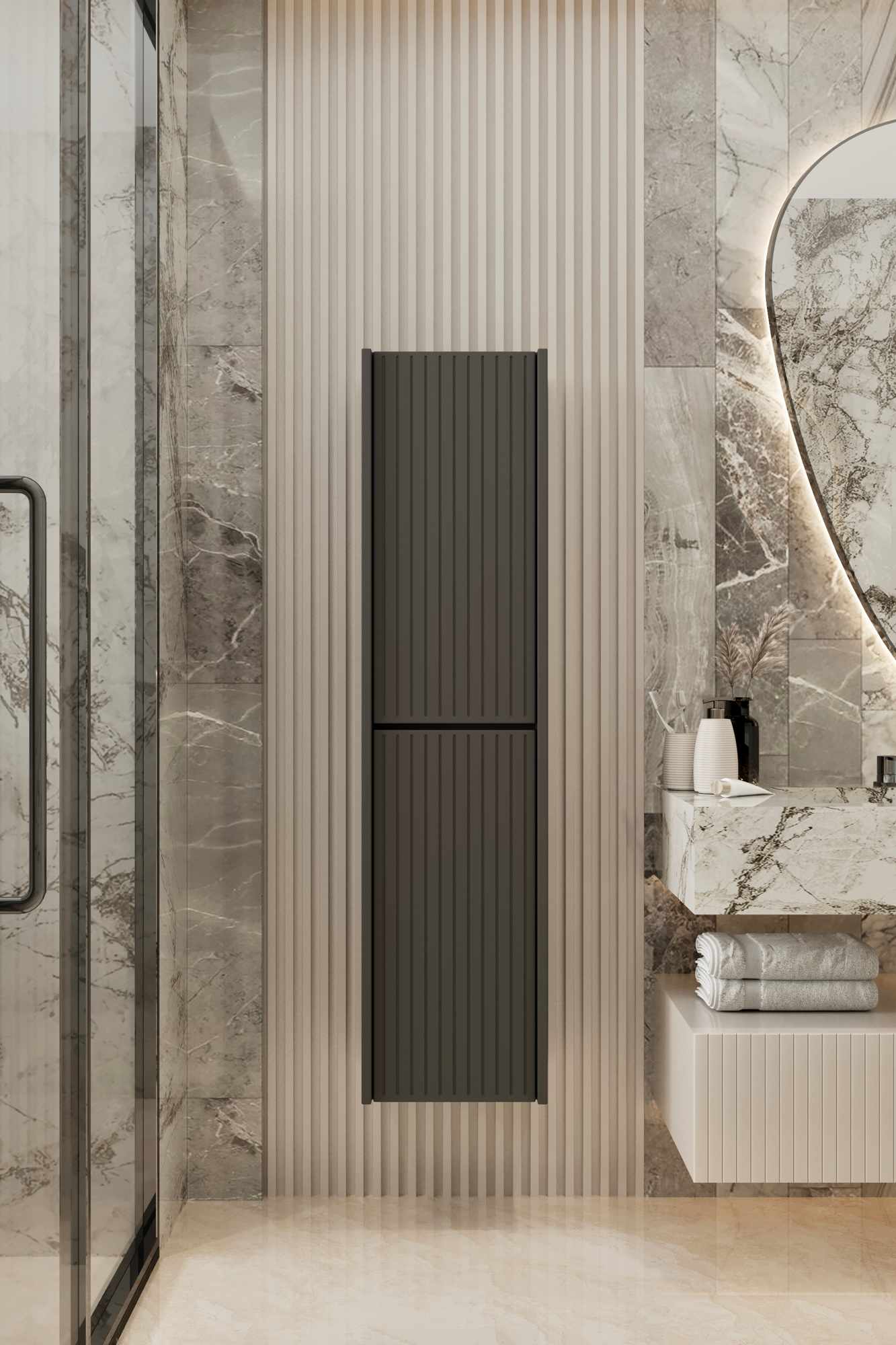 Έπιπλο Μπάνιου σε χρώμα Γκρι, 280MBR1136.