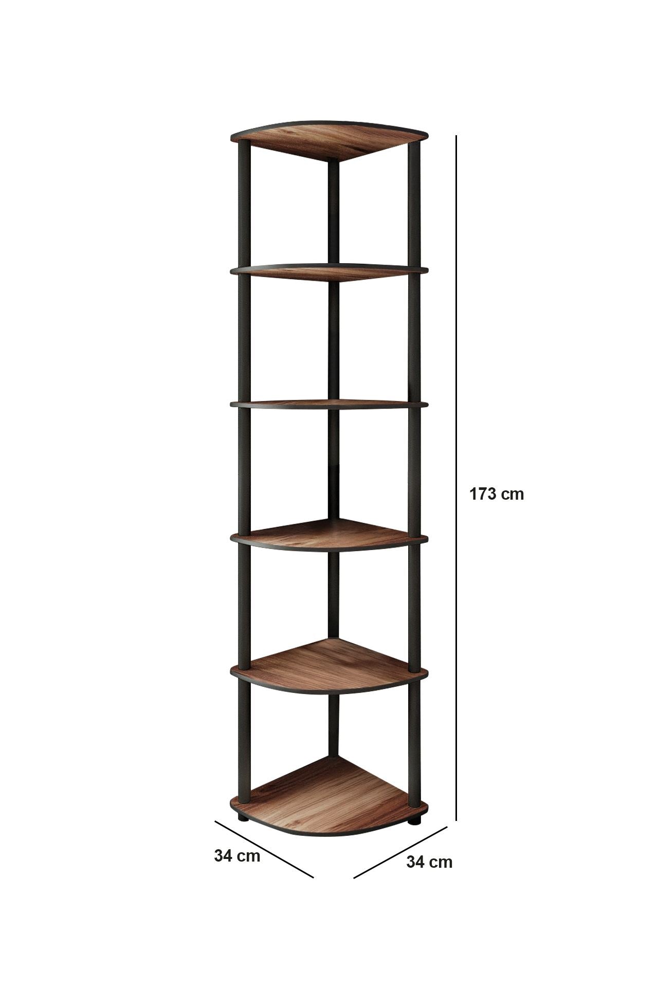 Βιβλιοθήκη 34 × 34 × 173 εκ. Καρυδί GR282PTR1108