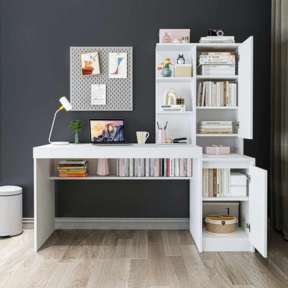 Γραφείο Υπολογιστή και Μελέτης Λευκό 160x157.8x60 εκ 283VLN1139