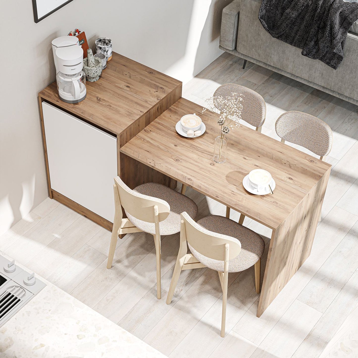 Τραπέζι Κουζίνας Νησίδα Πεύκο Λευκό 160x85x60 εκ 283VLN1396