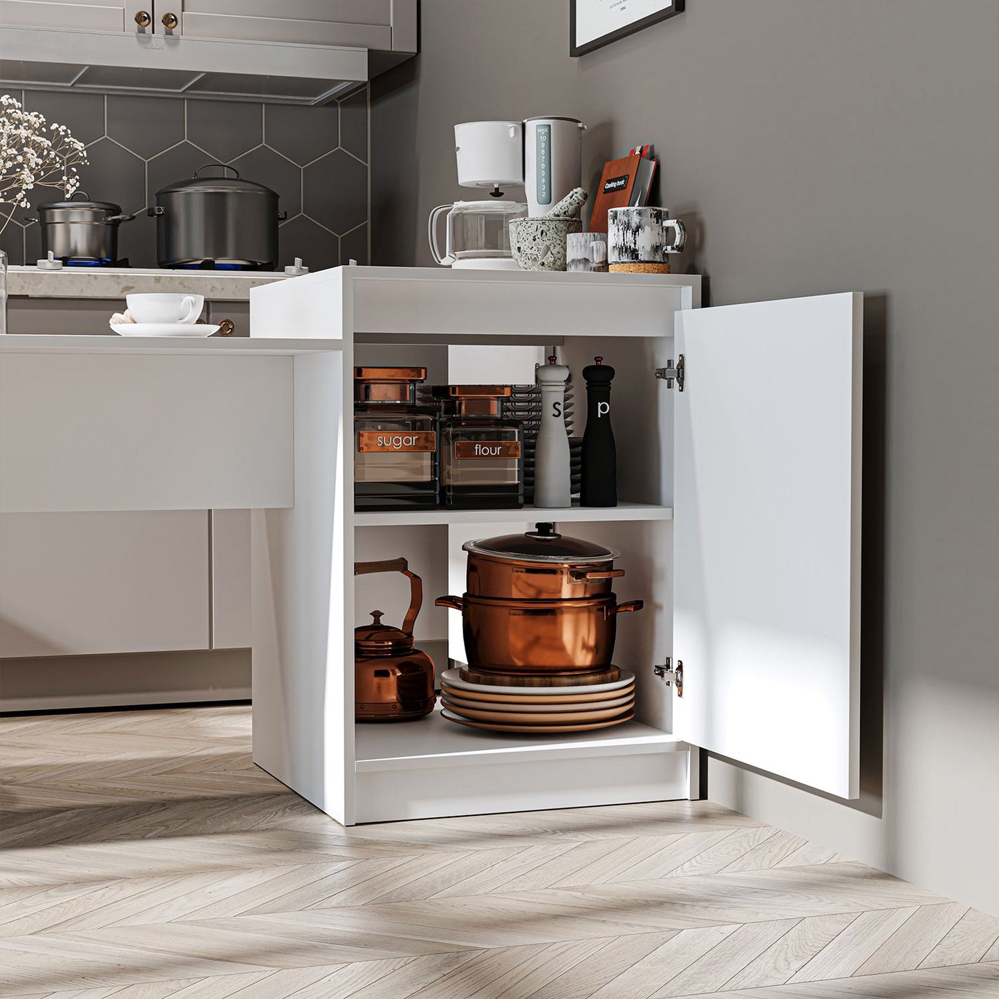 Τραπέζι Κουζίνας Νησίδα Λευκό 160x85x60 εκ 283VLN1397