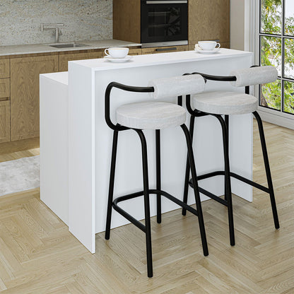Τραπέζι Κουζίνας Νησίδα λευκό 120x100x80 εκ 283VLN1400