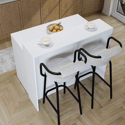 Τραπέζι Κουζίνας Νησίδα λευκό 120x100x80 εκ 283VLN1400