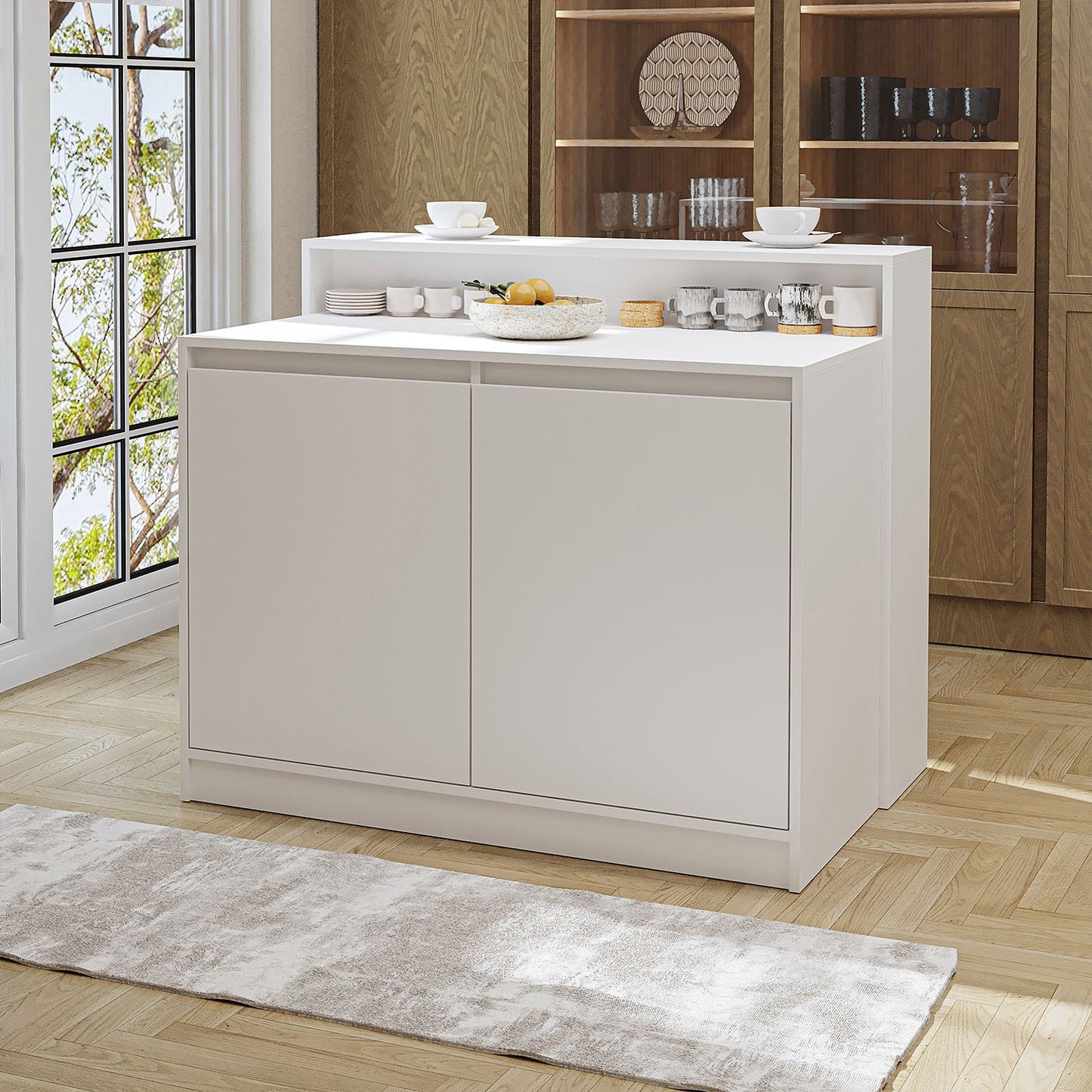 Τραπέζι Κουζίνας Νησίδα λευκό 120x100x80 εκ 283VLN1400