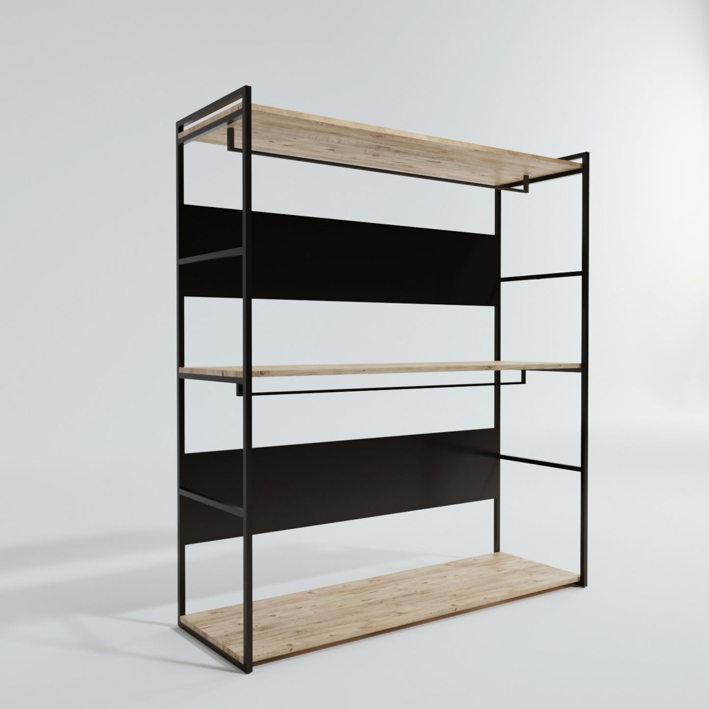 Ντουλάπα 160x170x40 εκ Oak Black 285LCV1215