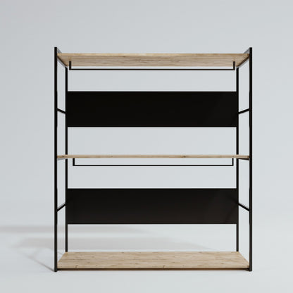 Ντουλάπα 160x170x40 εκ Oak Black 285LCV1215