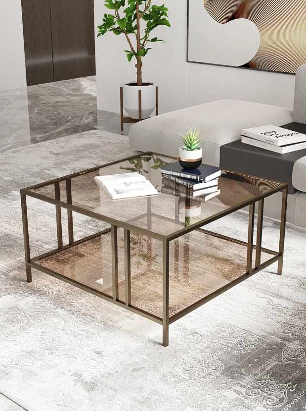 Τραπεζάκι Σαλονιού Αντικέ Μπρονζέ 75 x 45 x 75 εκ. 298SLC1168
