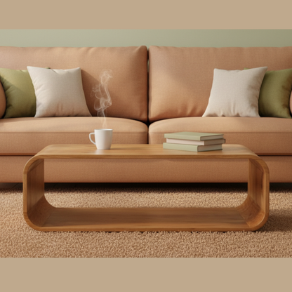 Τραπεζάκι Σαλονιού Μασίφ Ξύλο Ακακία Μελί Χρώμα 90 x 50 x 30 εκ Coffee Τραπέζι 1289651