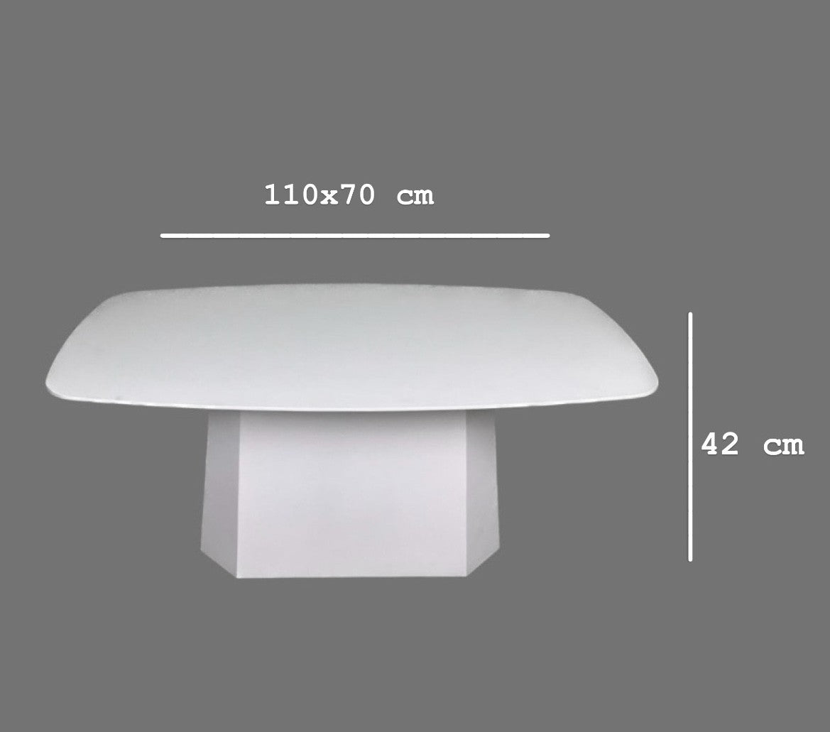 Τραπεζάκι Σαλονιού Λευκό 100 x 54 x 42 εκ GR313RTX1108
