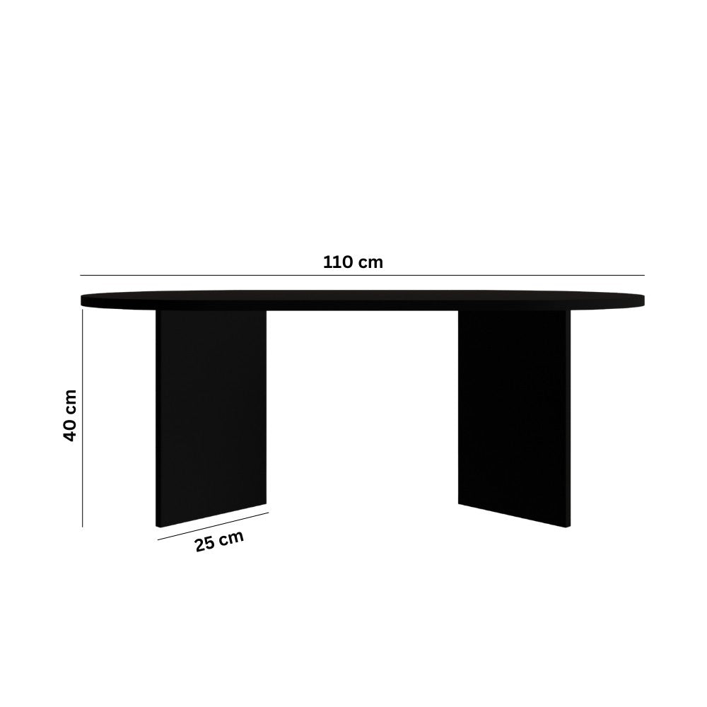 Τραπεζάκι Σαλονιού Μαύρο 110 x 60 x 42 εκ GR313RTX1116