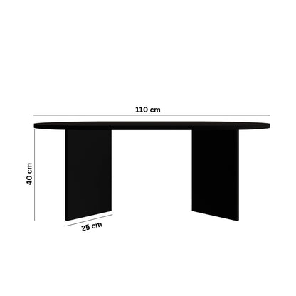 Τραπεζάκι Σαλονιού Μαύρο 110 x 60 x 42 εκ GR313RTX1116