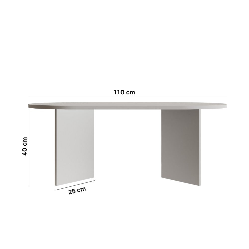 Τραπεζάκι Σαλονιού Λευκό 110 x 60 x 42 εκ GR313RTX1117