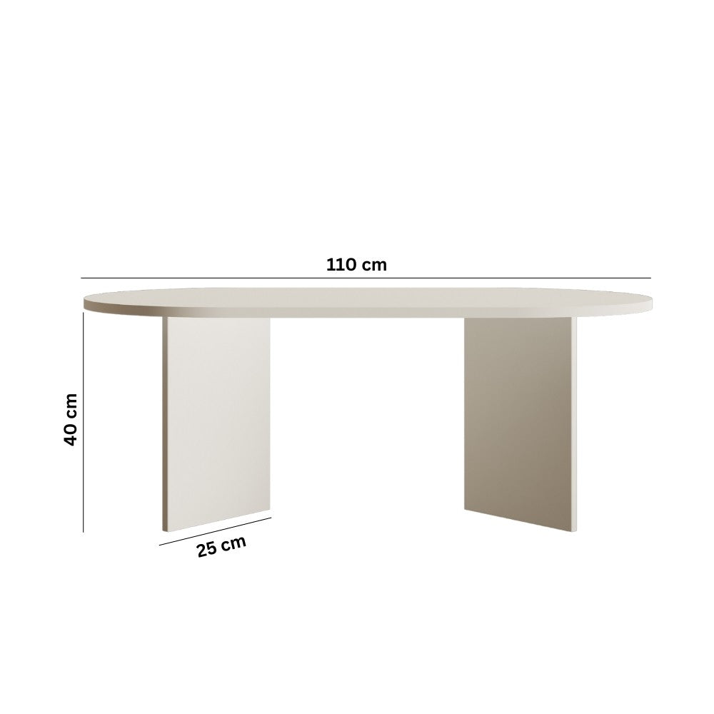 Τραπεζάκι Σαλονιού Κρεμ 110 x 60 x 42 εκ GR313RTX1118