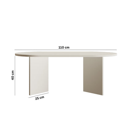 Τραπεζάκι Σαλονιού Κρεμ 110 x 60 x 42 εκ GR313RTX1118