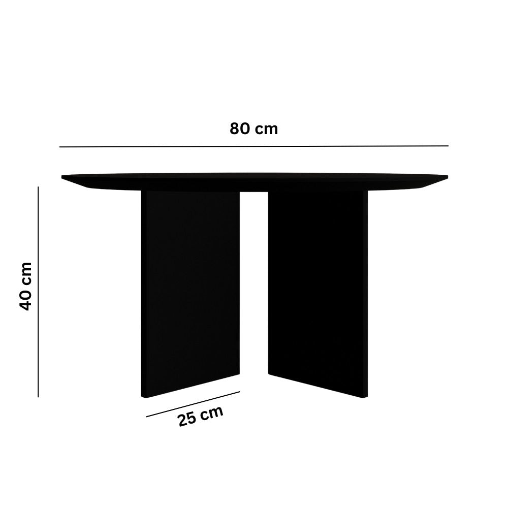 Τραπεζάκι Σαλονιού Μαύρο 80 x 80 x 42 εκ GR313RTX1119