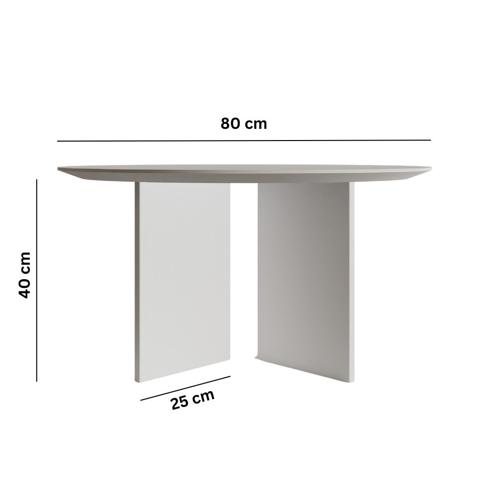 Τραπεζάκι Σαλονιού Λευκό 80 x 80 x 42 εκ GR313RTX1120