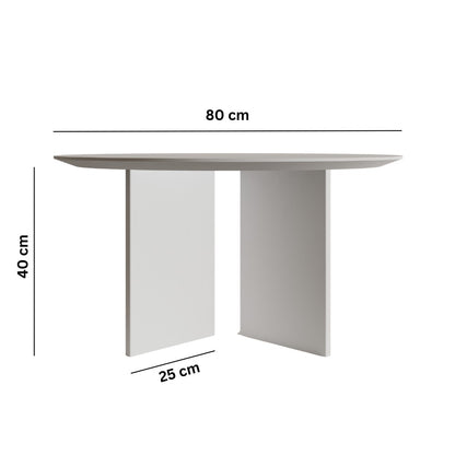 Τραπεζάκι Σαλονιού Λευκό 80 x 80 x 42 εκ GR313RTX1120