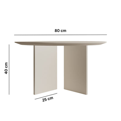 Τραπεζάκι Σαλονιού Κρεμ 80 x 80 x 42 εκ GR313RTX1121