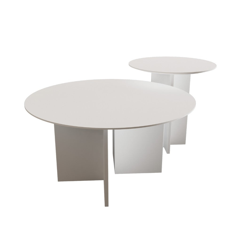Τραπεζάκι Σαλονιού Set Λευκό 50 x 50 x 45 εκ GR313RTX1123