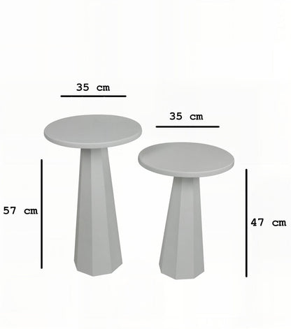 Τραπεζάκι Σαλονιού Set Λευκό 35 x 35 x 47 εκ GR313RTX1126