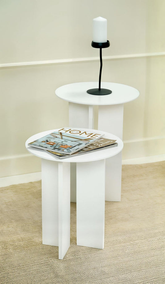 Τραπεζάκι Σαλονιού Set Λευκό 40 x 40 x 45 εκ GR313RTX1141