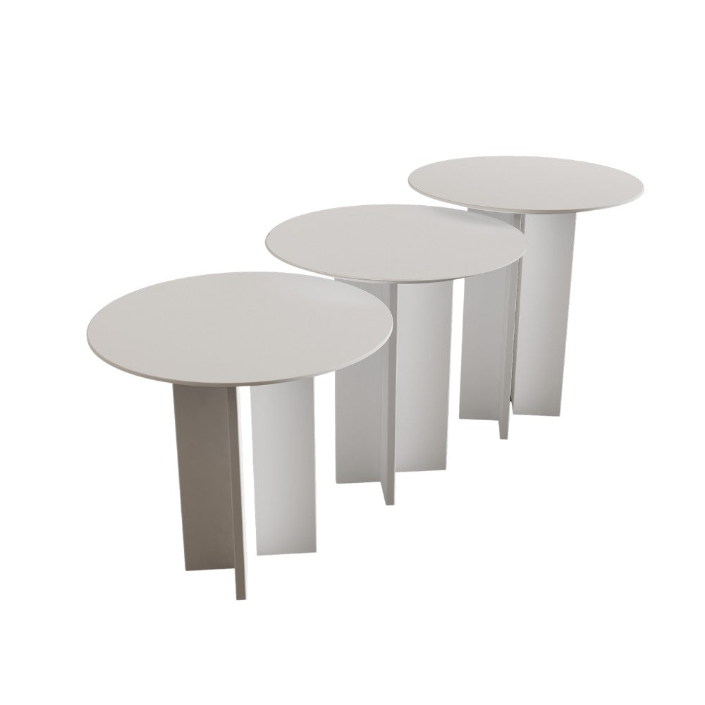 Τραπεζάκι Σαλονιού Set Λευκό 40 x 40 x 45 εκ GR313RTX1144