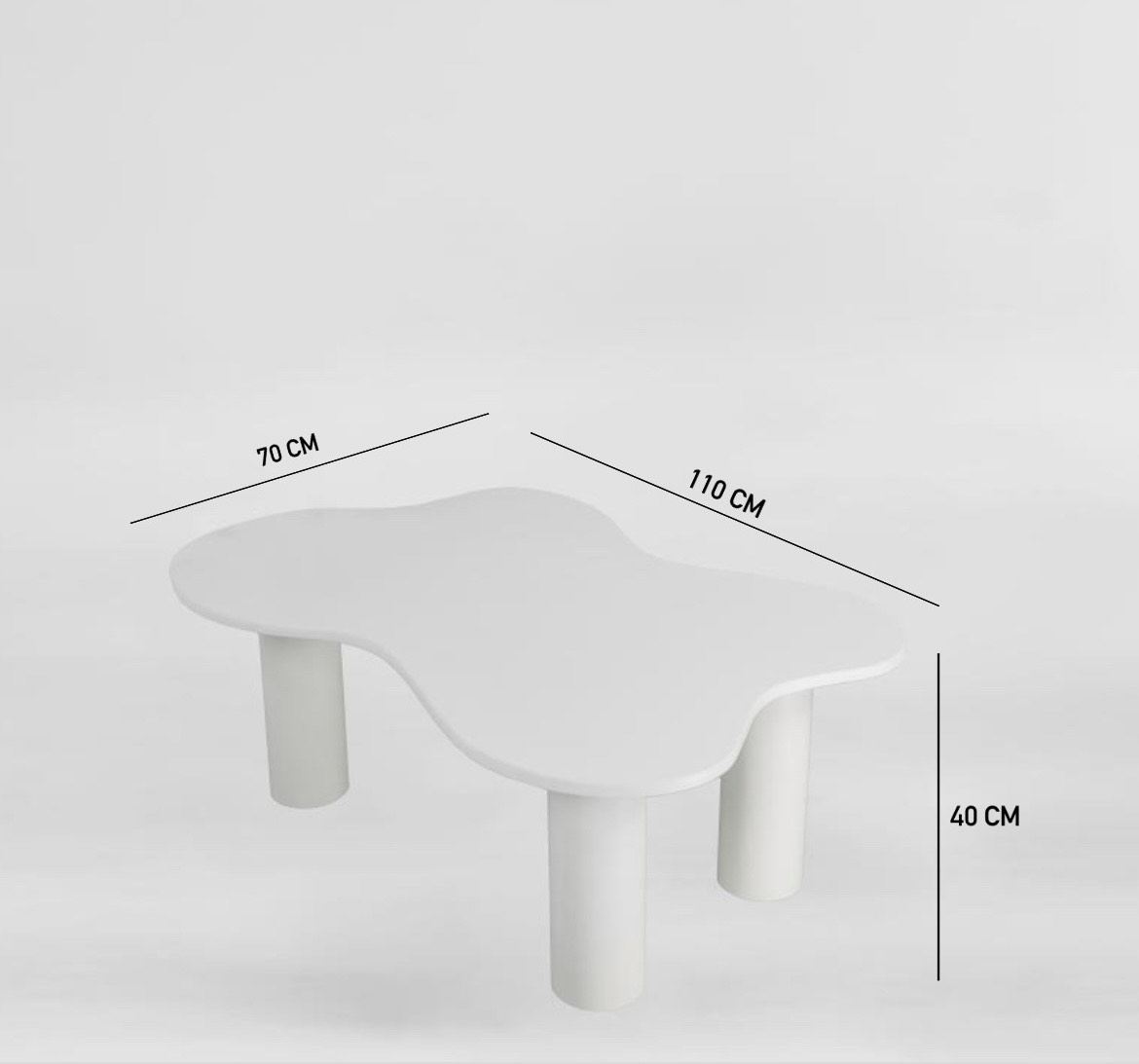 Τραπεζάκι Σαλονιού Λευκό 110 x 70 x 40 εκ GR313RTX1152