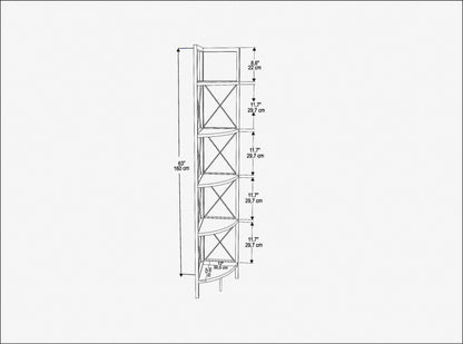 Βιβλιοθήκη 30,5 × 33 × 160 εκ. Χρυσό GR322RTC1108