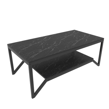 Τραπεζάκι Σαλονιού Μαύρο 120 x 60 x 45,8 εκ GR322RTC1201