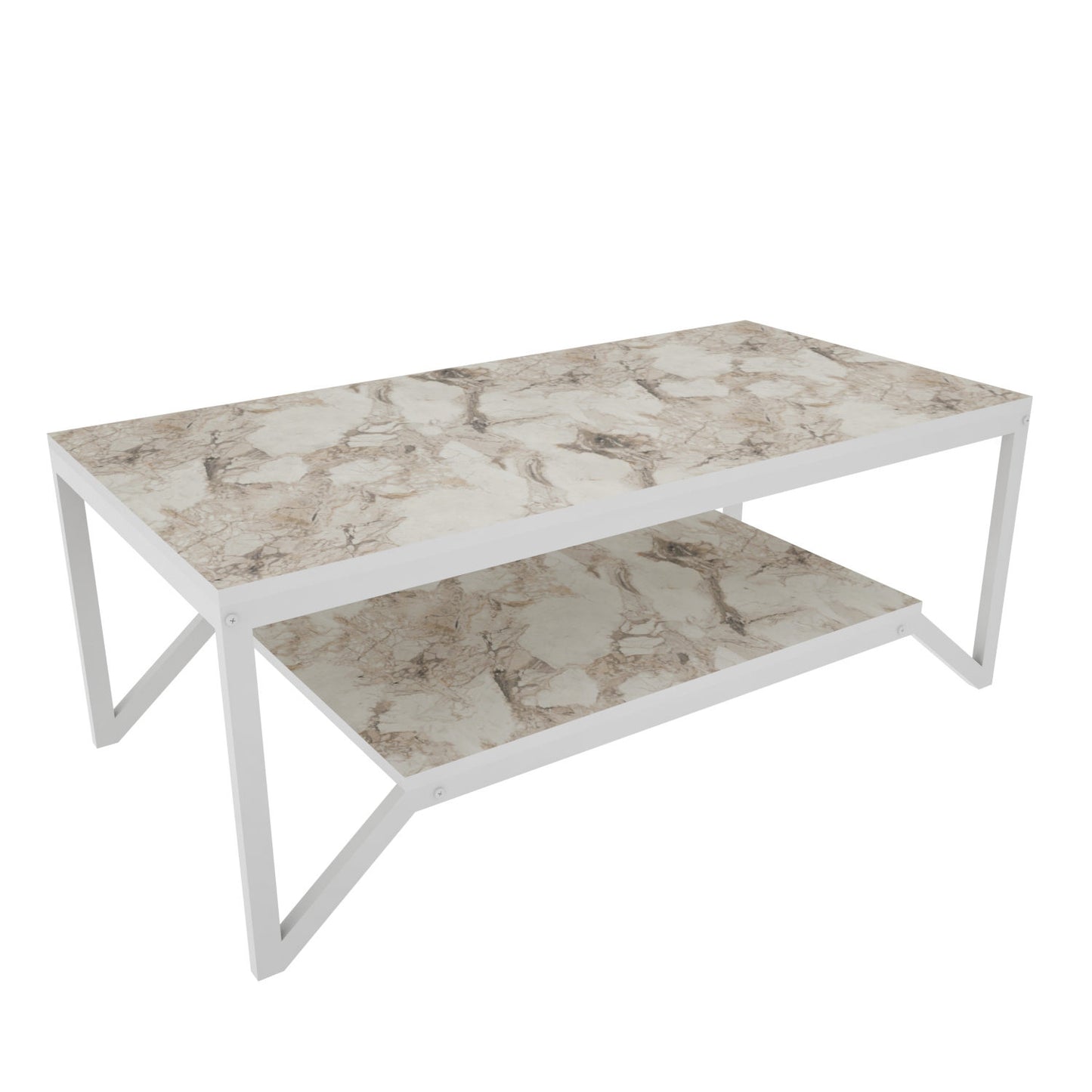 Τραπεζάκι Σαλονιού Λευκό 120 x 60 x 45,8 εκ GR322RTC1203