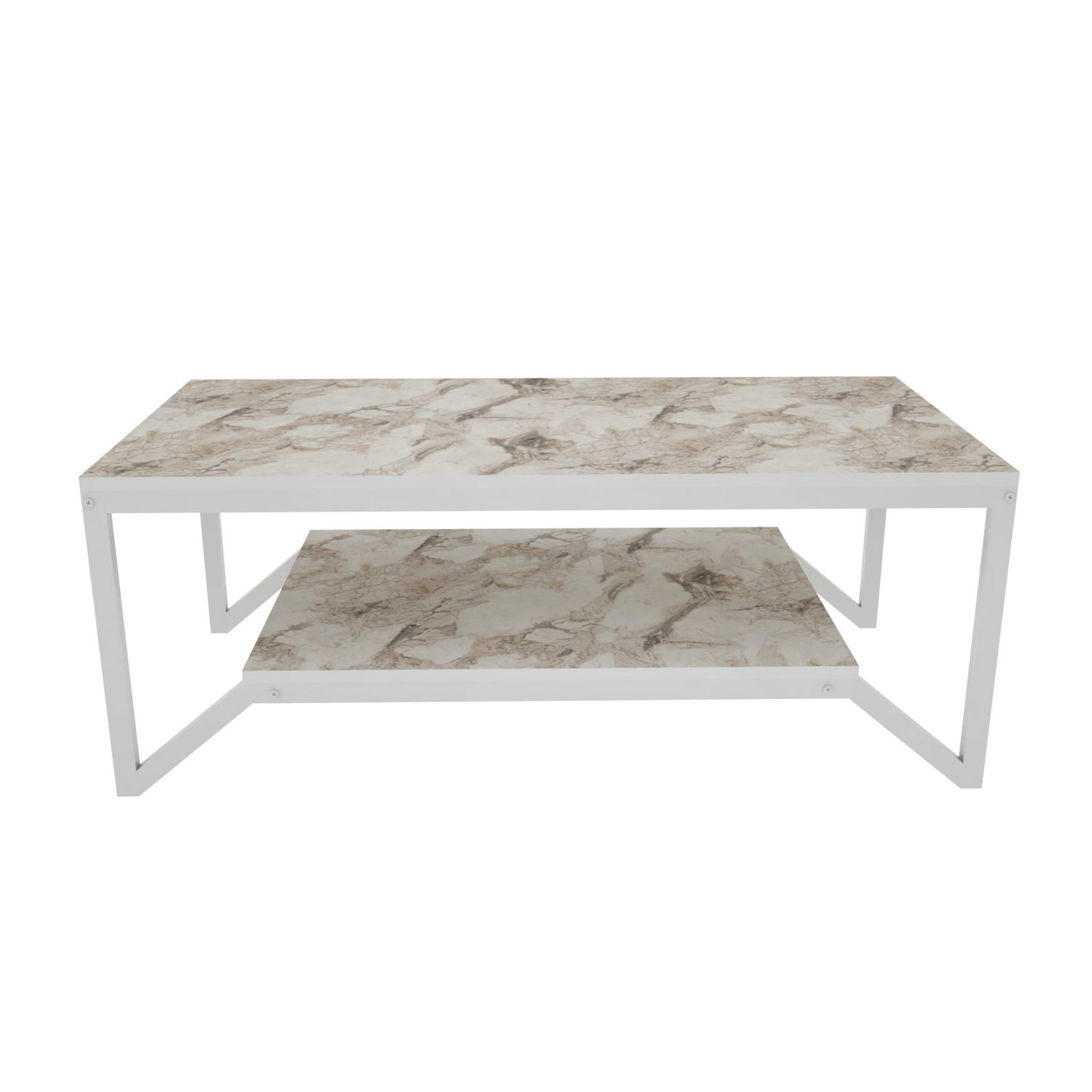 Τραπεζάκι Σαλονιού Λευκό 120 x 60 x 45,8 εκ GR322RTC1203