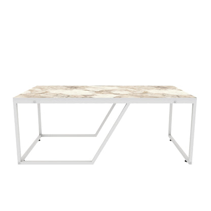 Τραπεζάκι Σαλονιού Λευκό 120 x 60 x 48 εκ GR322RTC1206