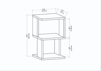 Κομοδίνο Βοηθητικό Τραπεζάκι 35x38x14,5 εκ. | 322RTC1636