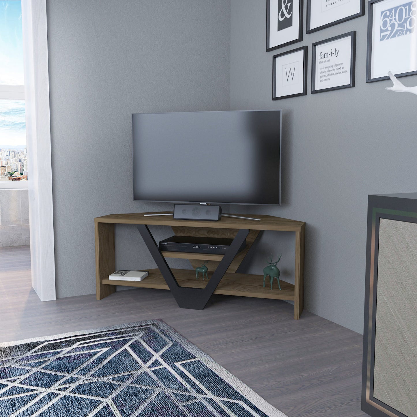 Έπιπλο Τηλεόρασης TV Βάση Σύνθεση Oud Μαύρο | 322RTC2127